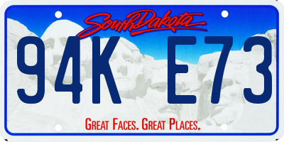 SD license plate 94KE73