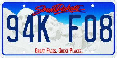 SD license plate 94KF08