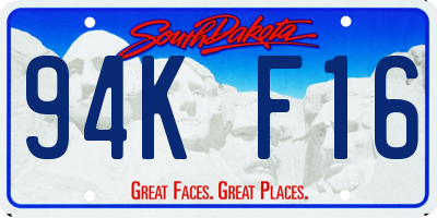 SD license plate 94KF16