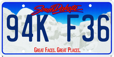SD license plate 94KF36
