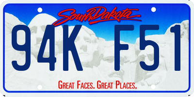 SD license plate 94KF51