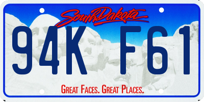 SD license plate 94KF61