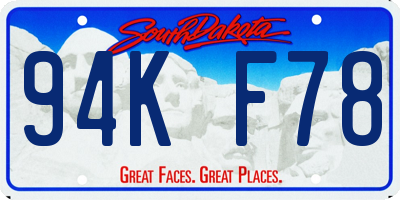 SD license plate 94KF78