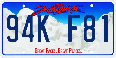 SD license plate 94KF81