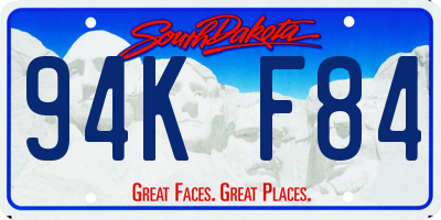 SD license plate 94KF84
