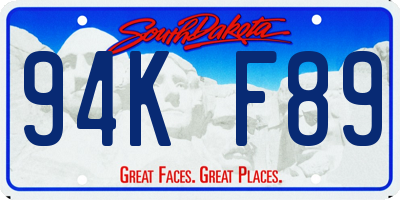SD license plate 94KF89