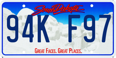 SD license plate 94KF97