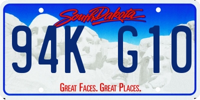 SD license plate 94KG10