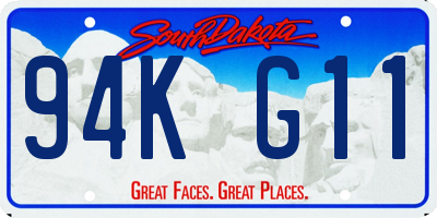 SD license plate 94KG11