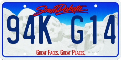 SD license plate 94KG14