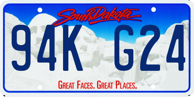 SD license plate 94KG24