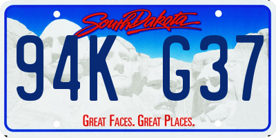 SD license plate 94KG37