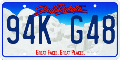 SD license plate 94KG48