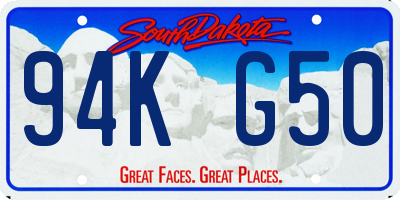 SD license plate 94KG50