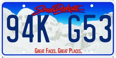 SD license plate 94KG53