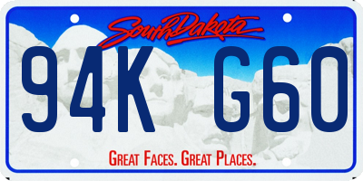 SD license plate 94KG60