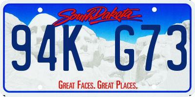 SD license plate 94KG73