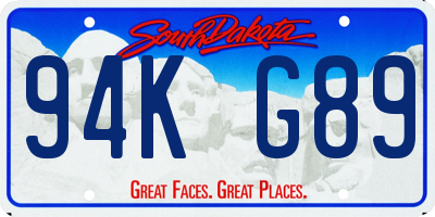SD license plate 94KG89