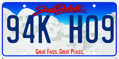 SD license plate 94KH09