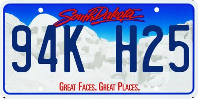 SD license plate 94KH25