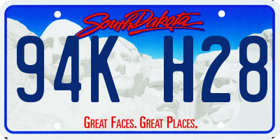 SD license plate 94KH28