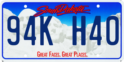SD license plate 94KH40