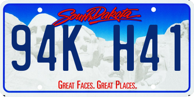 SD license plate 94KH41