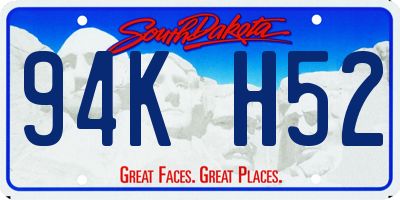 SD license plate 94KH52