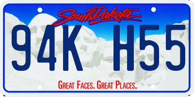 SD license plate 94KH55