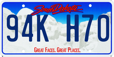 SD license plate 94KH70