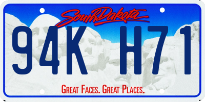SD license plate 94KH71