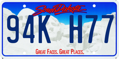 SD license plate 94KH77