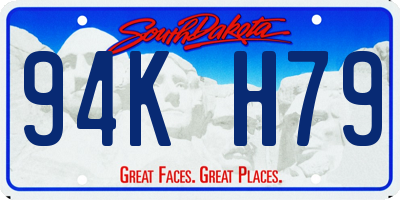 SD license plate 94KH79