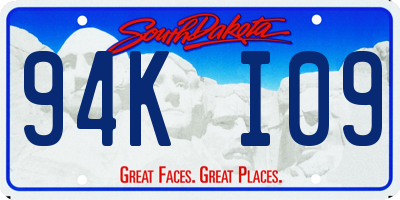 SD license plate 94KI09