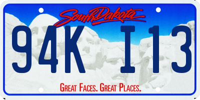 SD license plate 94KI13