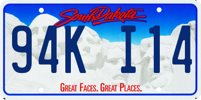 SD license plate 94KI14