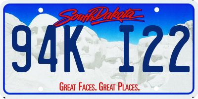SD license plate 94KI22