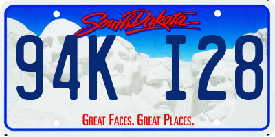 SD license plate 94KI28