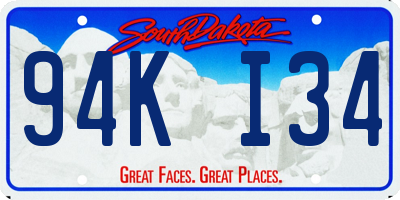 SD license plate 94KI34