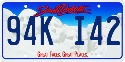 SD license plate 94KI42