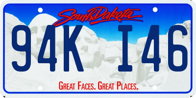 SD license plate 94KI46