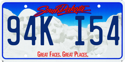 SD license plate 94KI54