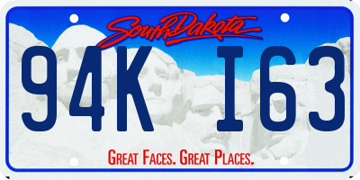 SD license plate 94KI63