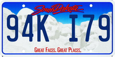 SD license plate 94KI79