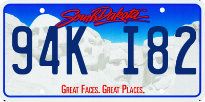 SD license plate 94KI82