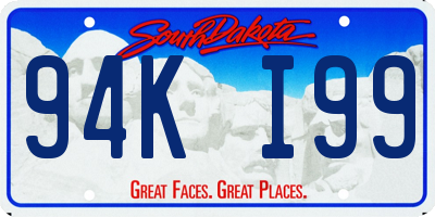 SD license plate 94KI99