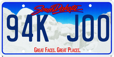 SD license plate 94KJ00