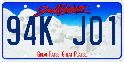 SD license plate 94KJ01