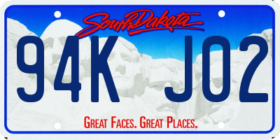 SD license plate 94KJ02