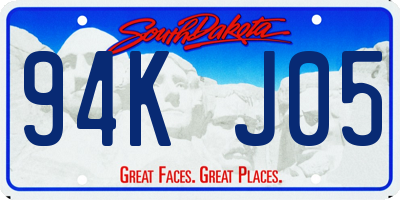 SD license plate 94KJ05